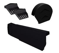 12 x Universal Black Dry Verge Units, Round Ridge Cap & 2 x Starter Closure Kits