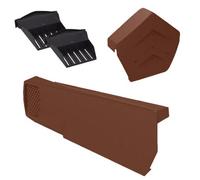 12 X Universal Terracotta Dry Verge Units, Angeled Ridge Cap & 2 X Starter Closure Kits