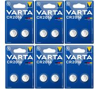 12 x VARTA CR2016 Lithium Batteries 3V Coin Cell DL2016 2016 BR2016 Long Expiry