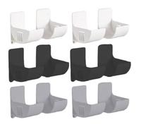 12 x Wall Mounted Kitchen Organiser, Aluminium Foil Holder, Cabinet Doors, Storage, Wall Shelves, Self-Adhesive Organiser Shelves, Space-Saving Kitchen Film Wraps Rack, Rubbish Bags Organiser for