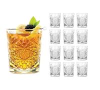 12 x whiskey glasses, tumbler, glass, 350 ml, diameter 9 cm, height 10.5 cm