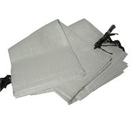 12 x White Woven Polypropylene Sandbags Sacks Flood Defence Sand Bags by SANDBAGS