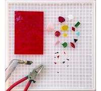 12"x12" Stained Glass Cutting Mat, Double-Layer Detachable Design, Great for Scoring and Cutting Glass, Catching Shards in Grids, Glass Cutting Tools Supplies