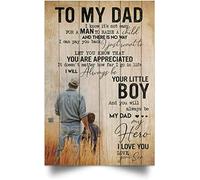 12"x8" To My Dad Poster Metal Sign For A Man To Raise A Child Love Your Son