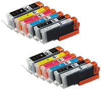 12 XL (2 SETS) Compatible Printer Ink Cartridges for Pixma MG7750 MG7751 MG7752 MG7753 TS8050 TS8051 TS8052 TS8053 TS9050 TS9055 | PGI-570PGBK CLI-571BK CLI-571C CLI-571M CLI-571Y CLI-571GY XL