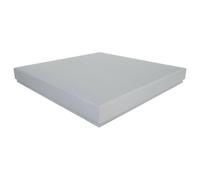 12 XL Grey Jewellery Gift Boxes with Lid, 165x165x20mm | for Necklaces, Statement Pendants & Gift Sets, Shallow Depth | Eco Kraft Paper, with Anti-Tarnish Insert | FSC Certified