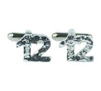 12 Year Anniversary Cuff links - Hammered Rustic Effect Made for the Perfect 12th Anniversary Gift, Made In UK
