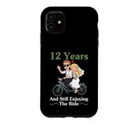 12 Years And Still Enjoying The Ride Wedding Bike Couples Case for iPhone 11