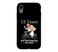 12 Years And Still Enjoying The Ride Wedding Bike Couples Case for iPhone XR