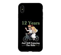12 Years And Still Enjoying The Ride Wedding Bike Couples Case for iPhone XS Max