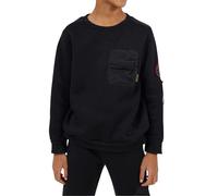 (12 Years, Jet Black) Brave Soul Boys Chest Pocket Sweatshirt