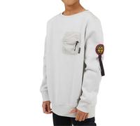 (12 Years, Light Grey) Brave Soul Boys Chest Pocket Sweatshirt