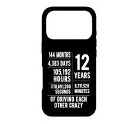 12 Years Married Funny 12th Wedding Anniversary Case for iPhone 17 Pro