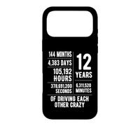 12 Years Married Funny 12th Wedding Anniversary Case for iPhone 17 Pro Max