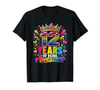 12 Years of Being Awesome 12th Birthday Girl Leopard Crown Value Graphic T-Shirt, Men, Black, L