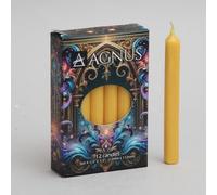 12 Yellow Success Magic Spell Candles - Success Candles 12cm Spell Candles 4.5" 100% Natural Christingle Chime Pyramid Christmas Tree Candles - Dripless, Golden Flame - Clean,