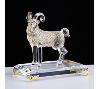 12 Zodiac Animal Figurines - 5.5" Crystal Glass Statues for Car Dashboard & Table Decor - Rat, for Astrology Lovers & Home Decoration