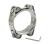 120-130mm Heavy Duty T Bolt Hose Clamp 304 Stainless Steel Double Head Double Layer Hose Pipe Clamp Tube Clamps Band Width 24mm(1 Pieces with Wrench)