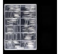 120/140 Pieces Almond Coffin Nails Tips 3D Diamonds Shape Design Manicure Acrylic Press on for Art ABS Nail