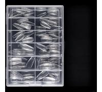 120/140pcs Coffin Nails Tips For Quick And Stylish Diamonds Acrylic Extensions Fashion Designs For Women Transparent Nail