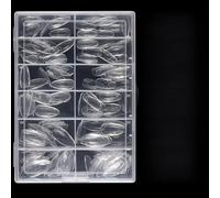 120/140pcs Coffin Nails Tips For Quick And Stylish Diamonds Acrylic Extensions Fashion Designs For Women Transparent Nail
