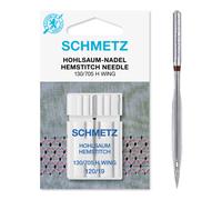 Schmetz Hemstitch Sewing Machine Needles - 120 Wing, Decorative Embroidery & Broderie Anglaise - Ideal for Linen & Loosely Woven Fabrics - 1 Piece