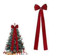 120/200cm Christmas Tree Topper Bow, Christmas Tree Decorations, Large Red Bow, Red Christmas Tree Topper, Reds Ribbon Satin Bows With Long Streamers for Home Holiday Decoration (red-120)
