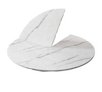120-200cm Round Wood Tabletop White Marble Replacement Expandable Folding Table Plate for Dining Suitable for Indoor/Outdoor Use 130cm/51.2in Diameter