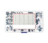 120/215 Pcs Electrolytic Capacitor Combination Kit 1uF-470uF/0.1uF-330uF 16v/25V/50 Valuminum Electrolytic Capacitor Set(120pcs 1uF-470uF)