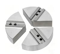 120° 6 Inch Hydraulic Chucks Sector Tall Soft Jaws, 0.01mm Accuracy, 1.5x60° Teeth, for Thin Wall Ring Turning and Deep Cavity Work On CNC Lathes(70mm high 148mm Outer)