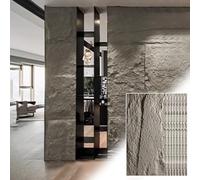 120 * 60 CM 3D Decorative Wall Paneling, Facing Stone Look Wall Panel Covering Kit 1/3/5/8/10 Pcs, Waterproof and Flame Retardant Wallpaper(Gray-a,8pack)