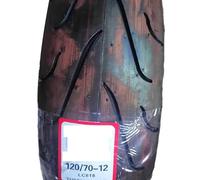 120/70-12 Tire, 120 70 12 Tubeless Tire 4PR 250kPa Smoke Bomb Red, Motorcycle & Scooter Show Racing Replacement