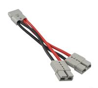 120 Amp Connector to Dual Y Adapter 6AWG for Streamlined Distribution Automotive Cable for Ships Yachts RVs Buses High-End Vehicles(30CM)
