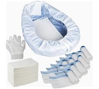 120 Bedpan Liners with 120 Absorbent Pads and 240 Gloves - Disposable Bedpan Bags for Adults, Elderly, Patients | Universal Fit, Leak-Proof, Odor Control for Liquid Waste, Bed Pan Liners Set