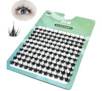 120 Bundles Volume Lashes Individual Thick Little Devil False Eyelashes Single Cluster Segmented Natural Eyelash Extension Makeup Tool (Little Devil-Green, 12mm)