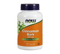 NOW Food Cinnamon Bark 600mg 120 Capsule | Healthy Glucose Metabolism Supplement