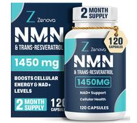 120 Capsules NAD Supplements | 1450MG NMN and Trans-resveratrol Enhanced with Black Pepper for max Absorption | NAD+ Booster for Anti Aging
