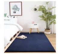 (120 cm x 170 cm (4ft x 5ft 8"), Navy Blue) Modern Living Room Rugs Fluffy Shaggy Bedroom Carpet Runner Indoor Outdoor Rug Floor Mats