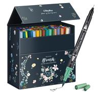 120 Colours Colouring Pens, Dual Tip Felt Tip Pens with Fineliner Art