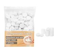120 Compressed Towel Mini Tablets Disposable Portable Face Towels Coin Tissue for Travel Camping Hiking Sports Beauty Salon Business Trip Home Hand Wipes Outdoor Activities