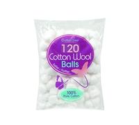 120 Cotton Wool Balls | Soft, Pure & Absorbent for Skincare, First Aid, Makeup Removal & Baby Care