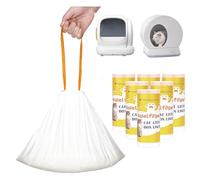 120 Count 18" x 12.6" Cat Litter Box Liners and Replaced Trash Bags Fit for Cat Litter Box MW-SC01, Thick Heavy Duty Drawstring Replacement Waste Drawer Liners Bags for Automatic Cat Litter Box