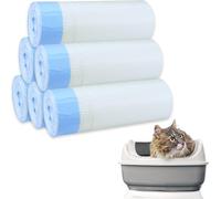 120 Count Cat Litter Box Liners,Waste Bags,Waste Drawer Liners Heavy Duty,Extra-Thick,For Automatic Cat Litter Box & Litter-Robot 4/3,Economy Bulk Pack (6)