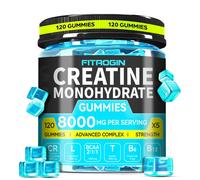 120 Creatine Monohydrate Gummies Complex 8000mg L-Carnitine & Tauri...