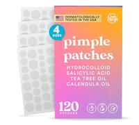 120 CT Pimple Patches - Spot Patches w/ Tea Tree Oil & Calendula Oil - Four Sizes - Pimple Patch, Hydrocolloid Acne Patch, Dots for Spots - Spot Stickers for Face by LivaClean