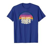 120 Days Sober - AA Recovery Sobriety T-Shirt, Men, Royal Blue, Small