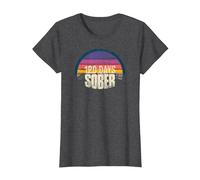 120 Days Sober - AA Recovery Sobriety T-Shirt, Women, Dark Heather Grey, Medium