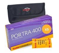 120 Film Bundle with Kodak Portra 400 120 5 Pack Camera Film and Clikoze Storage Case