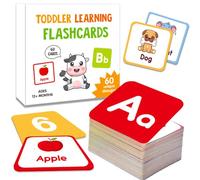 120 Flash Cards Toddlers, First Words Flash Cards for Kids, Letters, Numbers, Animal, Colours Learning Card, Preschool Speech and Language Delay Educational Learning Toy Card, Ages 1-6