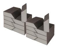 120 Grit Angled Sanding Blocks, Jamiikury Fine Sponge Sand Block Washable and Reusable, Wet & Dry Sandpaper Block for Wood Metal Drywall and Furniture Paint - Pack of 16